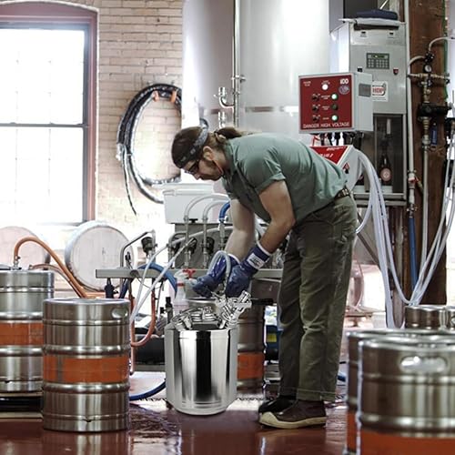 TAZZOR Fût de nettoyage de bière 10 l en acier inoxydable – Kit de nettoyage avec brochettes A, S, G – Distributeur de bière et nettoyant pour canalisations de bière – Réservoir de nettoyage - Nail Gallerys