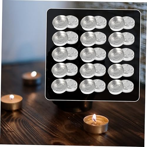 COHEALI Lot De 3 Bougeoirs Multifonctions En Étain Pour Bougies Chauffe-plat Pour Mariage Saint-valentin 50 Pièces X 3 - Nail Gallerys