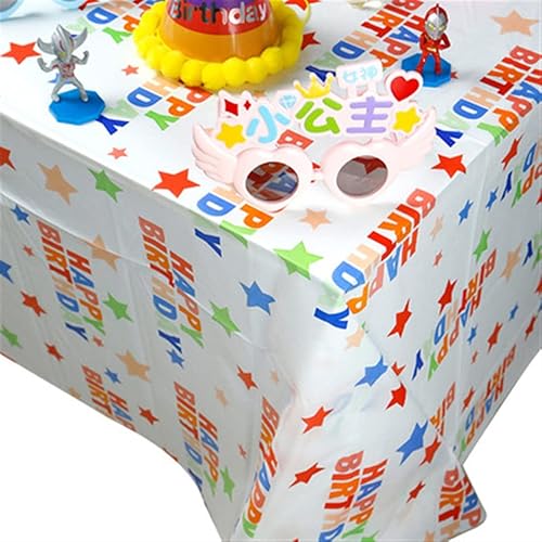 flyorigin Nappe de Table, idéale pour Les fêtes d'anniversaire, Le Carnaval, Les fêtes prénatales, Les soirées à thème, Les soirées Spa, jetable, Rectangle, Nappe en Plastique imperméable 137 * 274cm - Nail Gallerys
