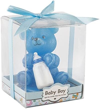 BOUGIE 'OURSON' AZUR H75 MM cod.EL32133 cm 7,5h diam.5,5 by Varotto & Co. - Nail Gallerys