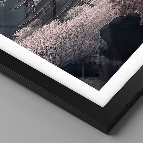 Affiche Decoration Murale Moderne Poster Cadre Chêne Clair 100x70cm Asie Japon Cerise Japonaise Deco Affiches Murales Wall Art Design Tableau Decoration Salon Chambre Cuisine Decor P2NAA100x70-5734 - Nail Gallerys