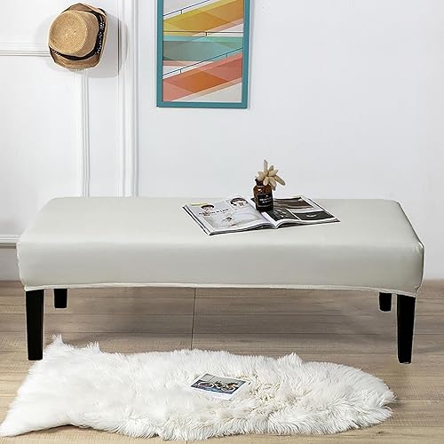 Imperméable Couverture de Banc de Cuisine Housse Banquette Cuir Couvre Banc de Bois Extensible,Bench Protector Cover Housses Banquette de Salle Housse Pouf Tabouret Pour Rectangulaire(Schwarz,80cm(31. - Nail Gallerys