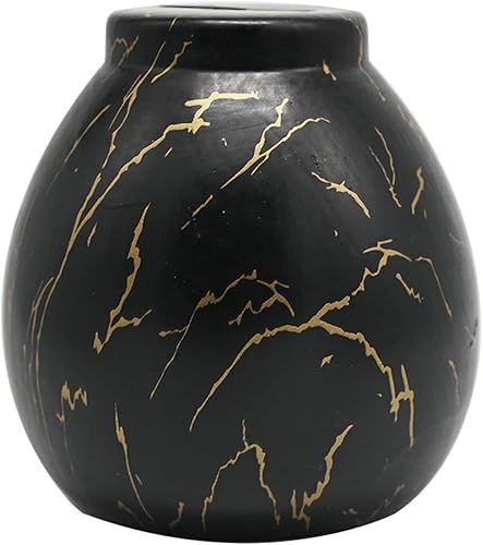 Ram® Tirelire en céramique noire effet marbre - Nail Gallerys