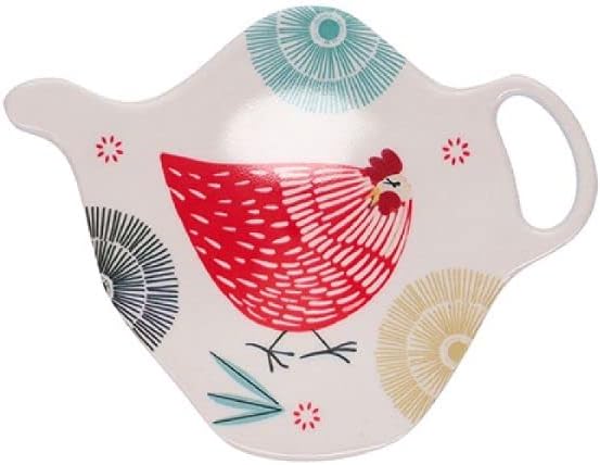 Repose Sachet de thé en mélamine - Motif Poule - Collection Les Cocottes - Nail Gallerys
