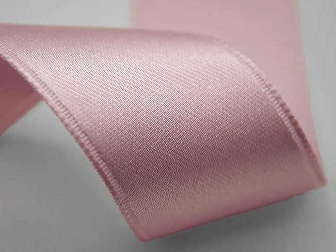 Furlanis - Ruban Satin Double Face, Tissu Italien - Rose Bébé, 10 mm x 25 m - Nail Gallerys