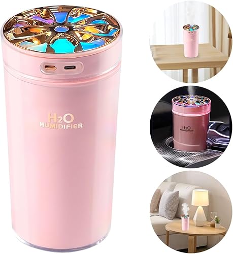 Fiorky Humidificateur de flamme de simulation colorée à 7 humidificateurs sans eau avec arrêt automatique et diffuseur d'huiles essentielles et minuterie 2/4/6 heures Diffuseur d'aromathérap - Nail Gallerys