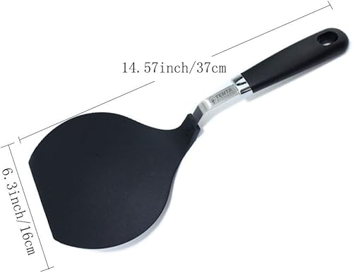 Contiup Grip-EZ Premium Chef Series Grande spatule flexible ronde pour crêpes, flipper à crêpes, turner à œufs et spatule résistante à la chaleur pour omelette Noir - Nail Gallerys