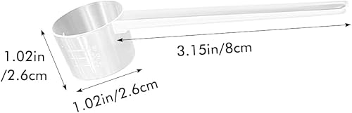 Lot de 4 cuillères doseuses transparentes de 5 g, avec graduation de 2 g, 3 g, 4 g, 5 g, balance de 5 g, cuillères doseuses de 5 g pour la pâtisserie, la cuisson, le café, la poudre protéinée, la - Nail Gallerys