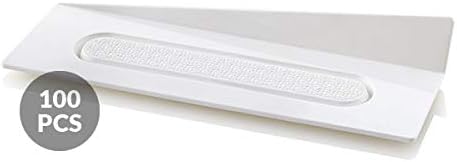 Silikomart Professional Lot de 100 plateaux rectangulaires 140 x 40 mm Blanc - Nail Gallerys