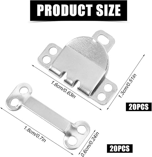 Gosknor 20 Ensembles Fermeture à Crochets et Oillets de Couture, Boutons-Pression de Couture Kit de Fermeture à Crochets et Oillets pour Bricolage Vêtements Couture Jupe Pantalon Robe - Nail Gallerys