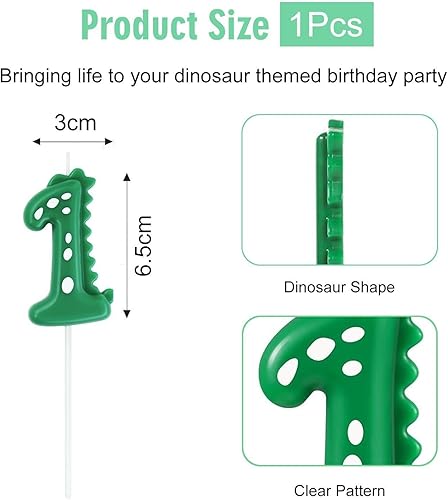 TYFGRT 1 Pièce Numéro Bougies d'anniversaire, Bougies De Premier Anniversaire, Bougies De Dinosaure De Gâteau d'anniversaire, Accessoires De Gâteau d'anniversaire pour Enfants - Nail Gallerys