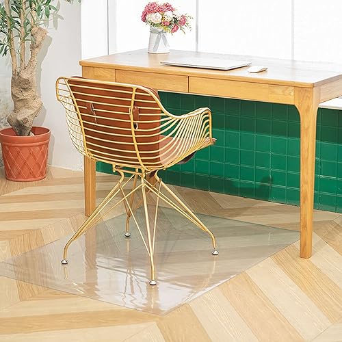Tapis de Chaise de Bureau, antidérapant, résistant aux Rayures pour Transparent Bureau Tapis De Protection De Sol À La Maison Tapis De Protection De Tapis en PVC (1.5mm,70x130cm/27.56x51.18in) - Nail Gallerys