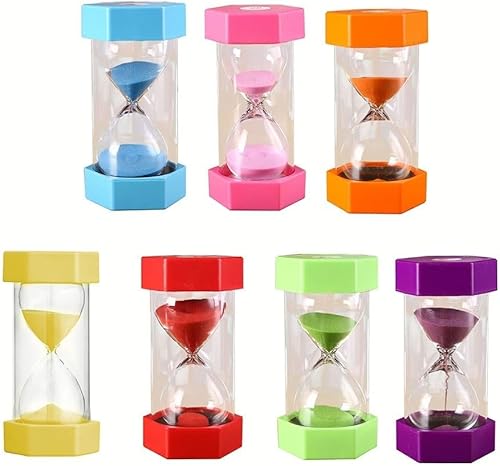 Sablier de 5 minutes, sablier pour enfants, sablier de couleur, sablier pour enfant, assistant de gestion du temps (Red 5 Minute) - Nail Gallerys