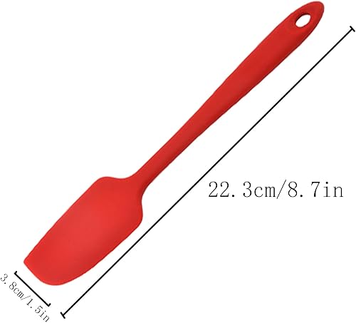 Spatule Cuisine,Spatule Flexible en Silicone Antiadhésif Ustensiles de Cuisine pour la Cuisson Résistant à la Chaleur de Anti-adhé Spatule à Pâtisserie pour la Cuisson de Gâteaux et de Crème(Bleu) - Nail Gallerys