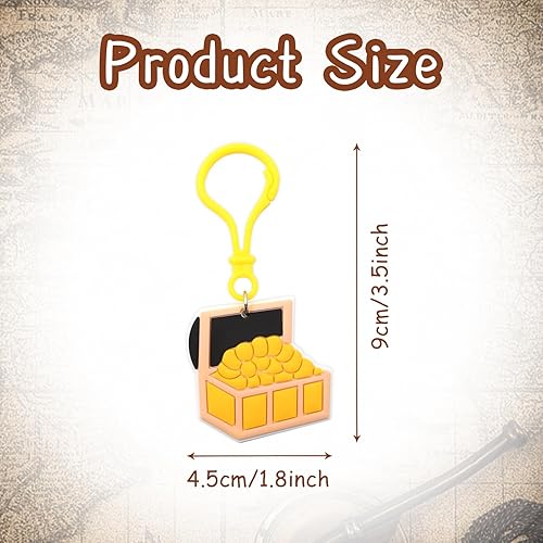 Geluode Lot de 8 porte-clés pirates, perroquet et trésor pour fête d'anniversaire, sac à dos, sac à main, décoration de clé de voiture, porte-clés pour garçons et filles - Nail Gallerys