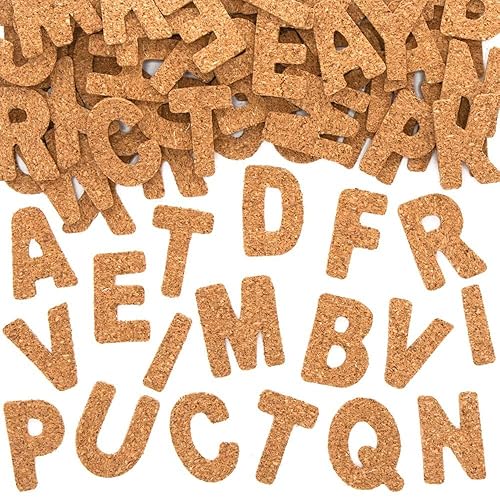 Baker Ross Lettre en Liege - Lot de 156, Alphabet Decoration pour Enfant (FE544) - Nail Gallerys