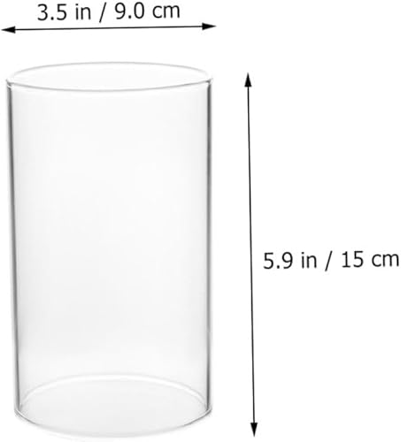 IMIKEYA Bougeoirs en Verre Transparent 2 Pièces - Cylindres en Verre sans Fond De 8-5 Cm De Diamètre pour Bougies Abat Jour Élégant pour Décoration Maison Et Événements Spéciaux - Nail Gallerys