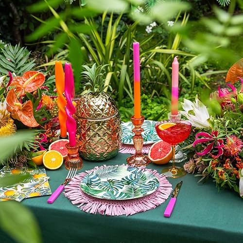 Talking Tables Assiettes Jetables Tropicales - Lot 24 pcs - Vaisselle Jetable Feuilles Palmier - Assiette Jetable Anniversaire ou Fête Thème Jungle, Hawaï, Assiette Carton Pique-nique, PALMPLATES24 - Nail Gallerys