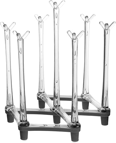 QWORK® égouttoir Vaisselle rétractable, égouttoir à Bouteilles en Plastique, Gris - Nail Gallerys