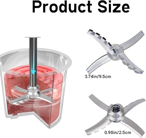 STFALI Accessoires pour machine à glace Ninja - Lames de rechange pour machine à glace Ninja Creami NC501 - Lame de rechange pour Ninja Creami NC500, NC501, NC500C, NC501C, NC501H - Nail Gallerys