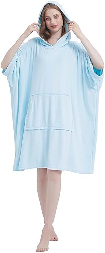 VERTAST Peignoir de bain surdimensionné, poncho de surf à capuche, serviette à capuche, peignoir de plage, serviette de bain, combinaison de plongée, absorbant l'eau et séchage rapide, taille unique - Nail Gallerys