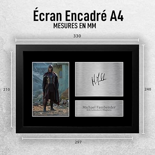 HWC Trading A4 Michael Fassbender X-Men Magneto Cadeaux Imprimé Signé Autographe Photo pour les fans de cinéma - A4 - Nail Gallerys