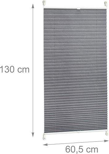 Relaxdays Store vénitien sans perçage volet fenêtre gris 80 x 130 cm laisse passer la lumière, gris - Nail Gallerys