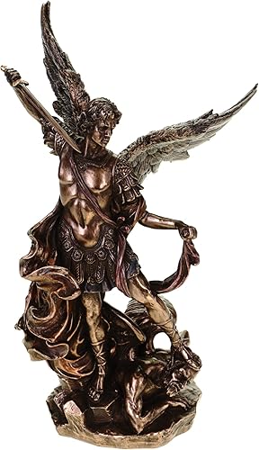 Archangel Michael Bronze Figurine Fights Evil - Nail Gallerys