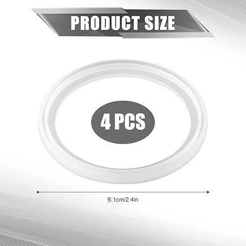 Gosknor Lot de 4 Joints de Rechange Compatibles avec les Bocaux Alimentaires Thermos Stainless King de 16 et 24 Onces, Joints d'Étanchéité en Silicone Joints Toriques de Rechange - Nail Gallerys