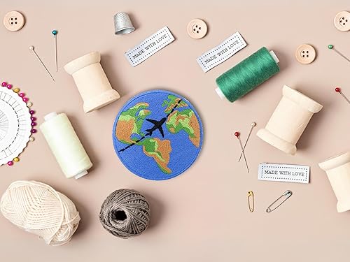 Finally Home Écusson à attacher avec scratch – Tour du monde | Patchs d'extérieur, écussons terre, patchs de voyage du monde, badge globe terrestre, patch randonnée - Nail Gallerys