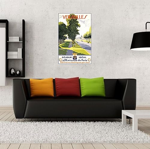 Fabulous Affiche Poster Versailles 20 Minutes De Paris Vieilles Affiches Vintage Retro Train(61x95cmB) - Nail Gallerys