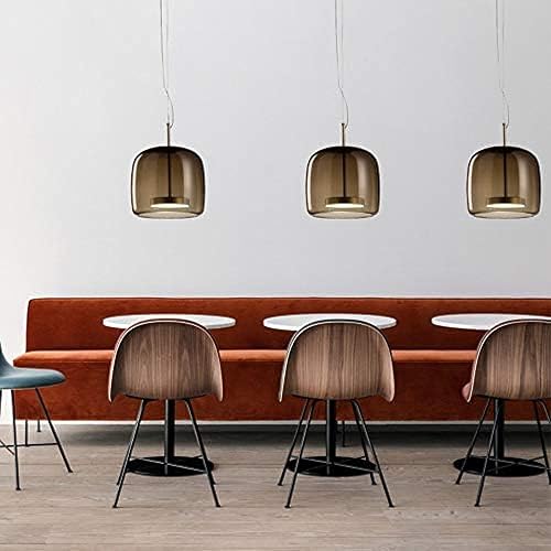 MMRTDJDR Pendre en Verre à LED Moderne Conception de lumière en Laiton Finisque Loft Loft Bar Suspendu Le Plafond [Classe d'énergie A ++], Gray, 26 cm - Nail Gallerys