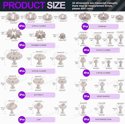 Swpeet Lot de 122 moules à gâteau en argile polymère avec pistolet extrudeuse et moule à gâteau avec piston à biscuits, outil de découpe en argile polymère, parfait pour l'argile - Nail Gallerys