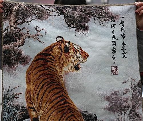 Toile murale en satin de soie Thangka 36 x 24 cm (Samantabhadra Boddhisattva) - Nail Gallerys