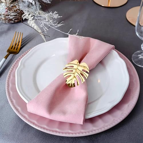 Rond de Serviette,6 Pcs Rond de Serviette,Rond de Serviettes de Table Porte-Serviettes,Rond de Serviette Creux en métal,pour baptême,Mariage,fête,Noël,dîner,Anniversaire de Mariage - Nail Gallerys