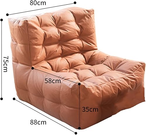 ArtsPavilion Fauteuil de Sol rembourré Facile Bean Bag Chair (sans Rembourrage) siège Adulte canapé canapé canapé canapé canapé canapé Meuble Chaise de Sol Chaise de Support de Dossier Gray - Nail Gallerys