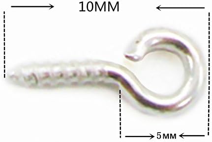 Haobase 100 Tige à vis création fimo 10mm - Argenté - Nail Gallerys