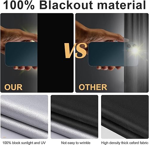 Store Occultant Fenetre, 2025 Store Occultant sans Perçage 100 * 148cm Store Occultant Portable Isolation Thermique Amovible Store Occultant pour Chambre de BéBé Chambre Loft Voyage Adhésifs Double - Nail Gallerys