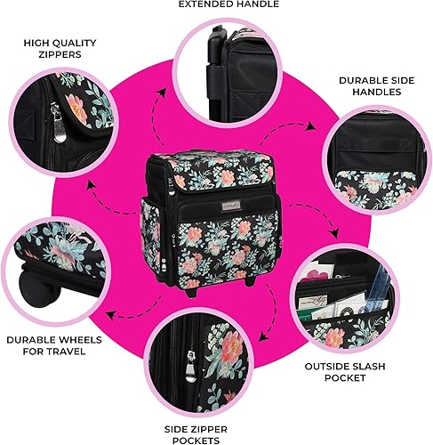 Everything Mary Sac fourre-Tout à roulettes pour Scrapbooking et Art – Organiseur de Voyage pour Papier, Colle, Ruban adhésif - Nail Gallerys