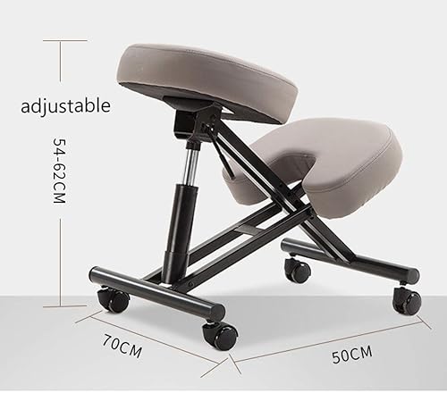 Aocay Siege Assis Genoux Ergonomique Réglable Chaise avec Repose-Genoux Tabouret Ergonomique Bureau pour Soulager Les Maux de Dos, Cuir PU + Éponge de Rebond - Nail Gallerys