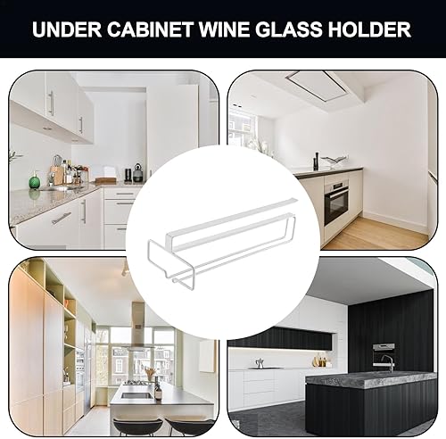 Cintres pour verres à vin sous étagère, porte-gobelets à vin en métal, support pour verres à vin sous l'armoire, support de tasse à vin sous une étagère, cintre en métal peu encombrant - Nail Gallerys