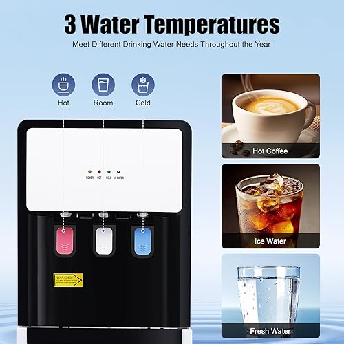 MINRS Distributeur d'eau chaude et froide - Distributeur d'eau froide pour la maison - Installation facile avec protection contre la surchauffe et protection contre les incendies secs - 500/90 W - Nail Gallerys