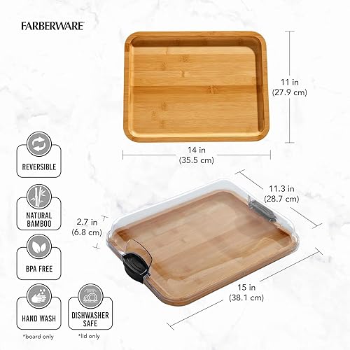 Plateau en bois, avec couvercle à fermeture transparent et poignée noire, plateau en bois, plateau à fromage, réutilisable, boîte de conservation pour aliments préparés, collations (sans compartiment) - Nail Gallerys