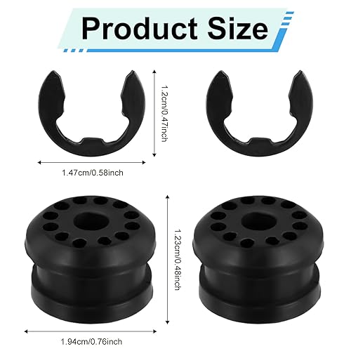 Lot de 2 Bague de Levier de Vitesse et 2 Clips en E, OEM # 68078974AA 68078975AA Kit de Bagues de Changement de Vitesse de Remplacement Compatible avec Dodge Ram 1500 2500 3500 - Nail Gallerys