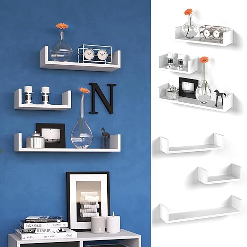 Vicco étagère, Blanc, 60 x 10 cm Set de 3 casiers - Nail Gallerys