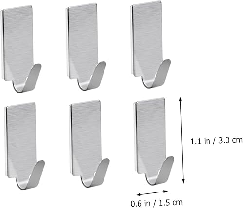 Tofficu 30pièces Crochets Auto-adhésifs Acier Inoxydable Lot De Crochets Forts Sans Perçage Pour Cuisine Et Salle De Bain Charge Maximale - Nail Gallerys