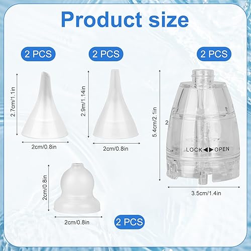 BOXOB 6 Embouts de Rechange pour Aspirateur et 2 Têtes de Rechange en Plastique, 3 Styles d'Embouts en Silicone pour GROWNSY Watolt LittleTora HEYVALUE Cocobela HailiCare KIDIRA TEQIN X-Bosak - Nail Gallerys