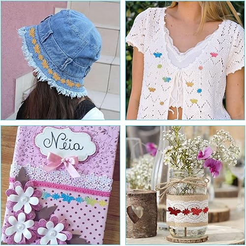 Sparkeads Ruban en dentelle brodée pour décoration de mariage, mariage, artisanat, chapeau, vêtements, robe - 40 m - Nail Gallerys