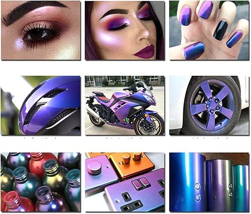 PHILSP Poudre de caméléon changement de couleur poudre de mica pour résine époxy, poudre de pigment perlé pour la peinture de savon, slime, poudres caméléon multicolores 3 - Nail Gallerys