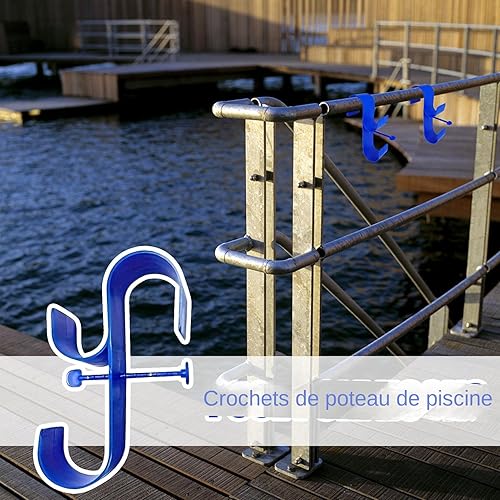 Crochets pour Perches de Piscine | Support de Tuyau Réglable et Stable | Accessoire d'Extérieur Polyvalent pour Serviettes, Vêtements, Plage, Terrasse et Mur - Nail Gallerys